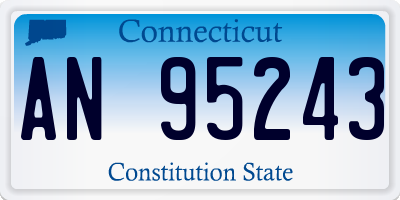 CT license plate AN95243