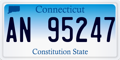 CT license plate AN95247