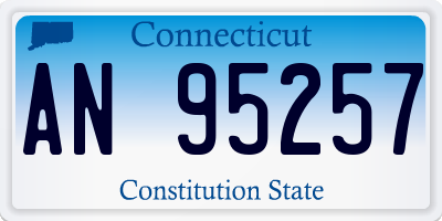 CT license plate AN95257