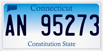 CT license plate AN95273