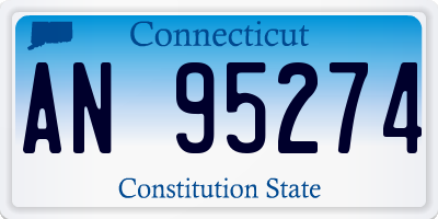 CT license plate AN95274