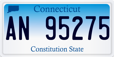 CT license plate AN95275