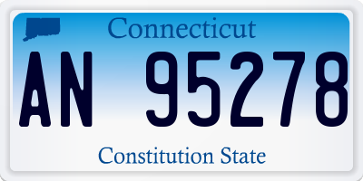 CT license plate AN95278