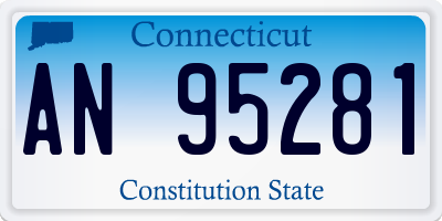 CT license plate AN95281