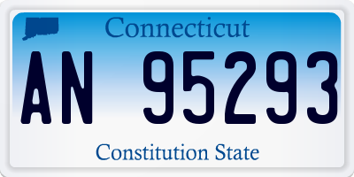 CT license plate AN95293