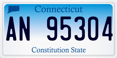 CT license plate AN95304