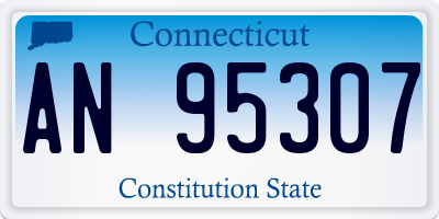 CT license plate AN95307
