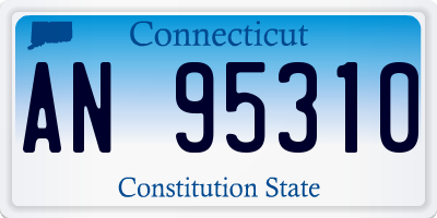 CT license plate AN95310