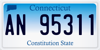 CT license plate AN95311