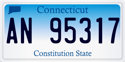 CT license plate AN95317