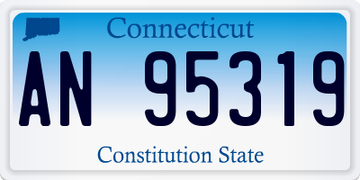 CT license plate AN95319