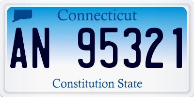 CT license plate AN95321