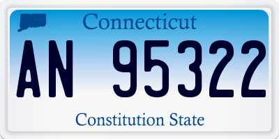 CT license plate AN95322