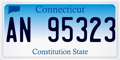 CT license plate AN95323