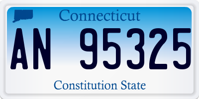 CT license plate AN95325