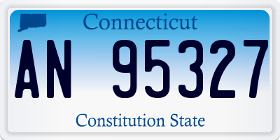 CT license plate AN95327