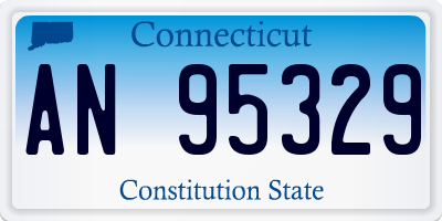 CT license plate AN95329