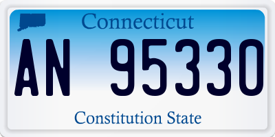 CT license plate AN95330