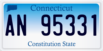 CT license plate AN95331