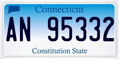 CT license plate AN95332