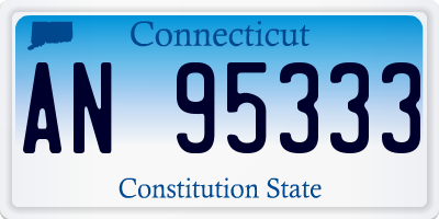 CT license plate AN95333