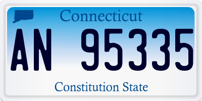 CT license plate AN95335