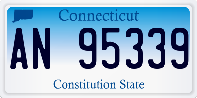 CT license plate AN95339