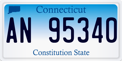 CT license plate AN95340