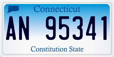 CT license plate AN95341