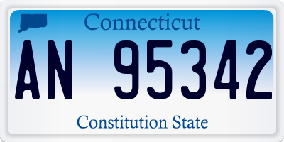 CT license plate AN95342