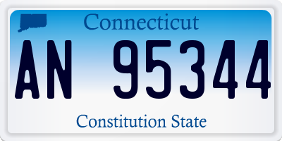 CT license plate AN95344