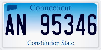 CT license plate AN95346