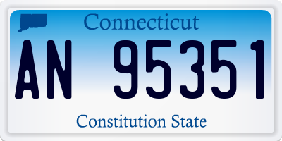 CT license plate AN95351