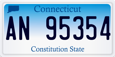 CT license plate AN95354
