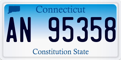 CT license plate AN95358