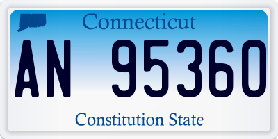 CT license plate AN95360