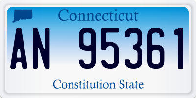 CT license plate AN95361