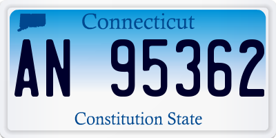 CT license plate AN95362