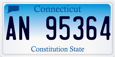 CT license plate AN95364