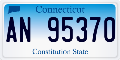 CT license plate AN95370