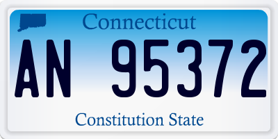 CT license plate AN95372