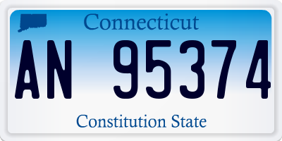 CT license plate AN95374