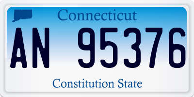 CT license plate AN95376