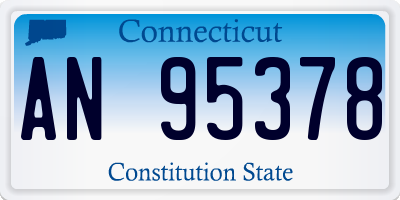 CT license plate AN95378