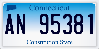 CT license plate AN95381