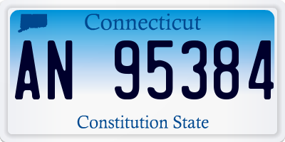 CT license plate AN95384