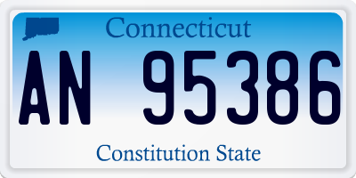 CT license plate AN95386