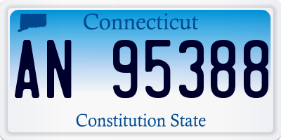 CT license plate AN95388