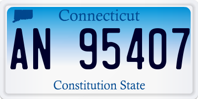 CT license plate AN95407