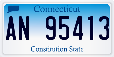 CT license plate AN95413